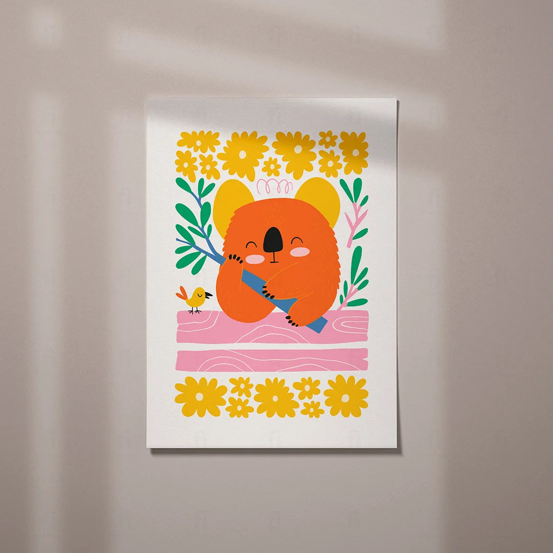 Koala with Flowers