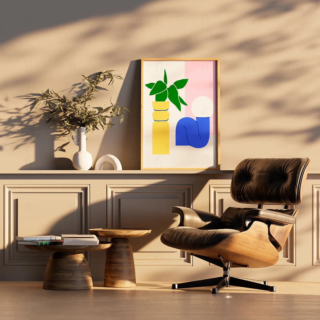 Geometric Plant Poster