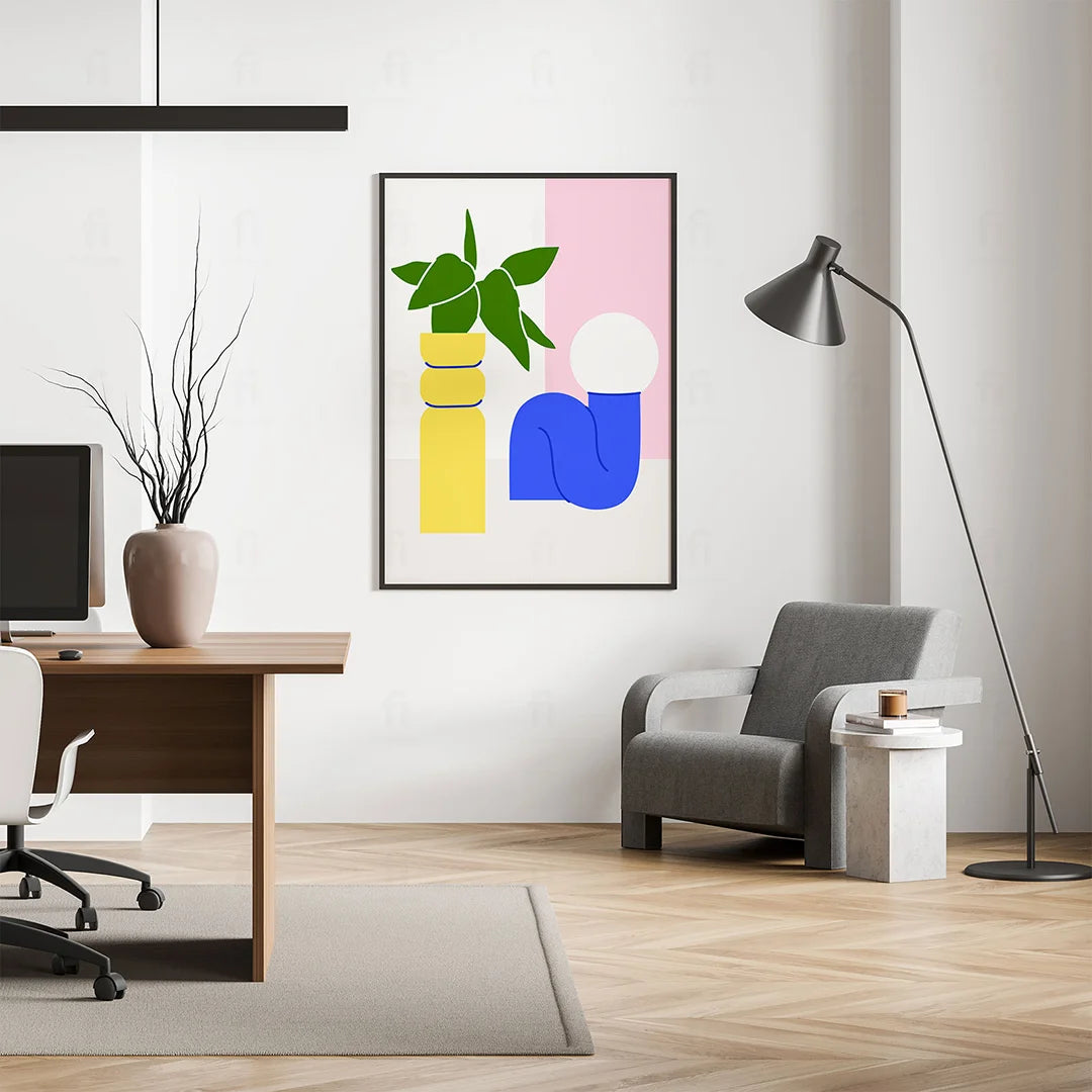 Geometric Plant Poster