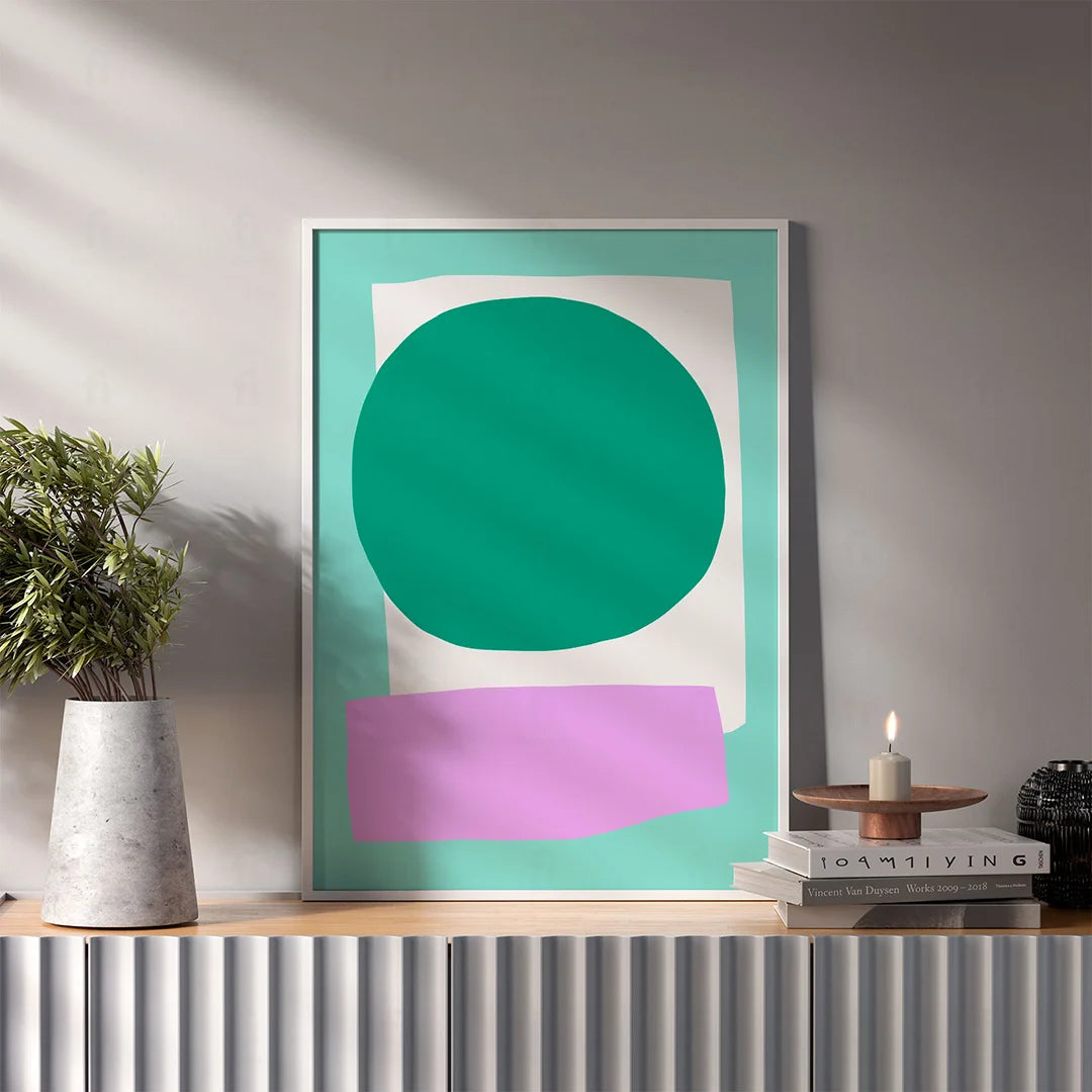 Green Abstract Form Poster