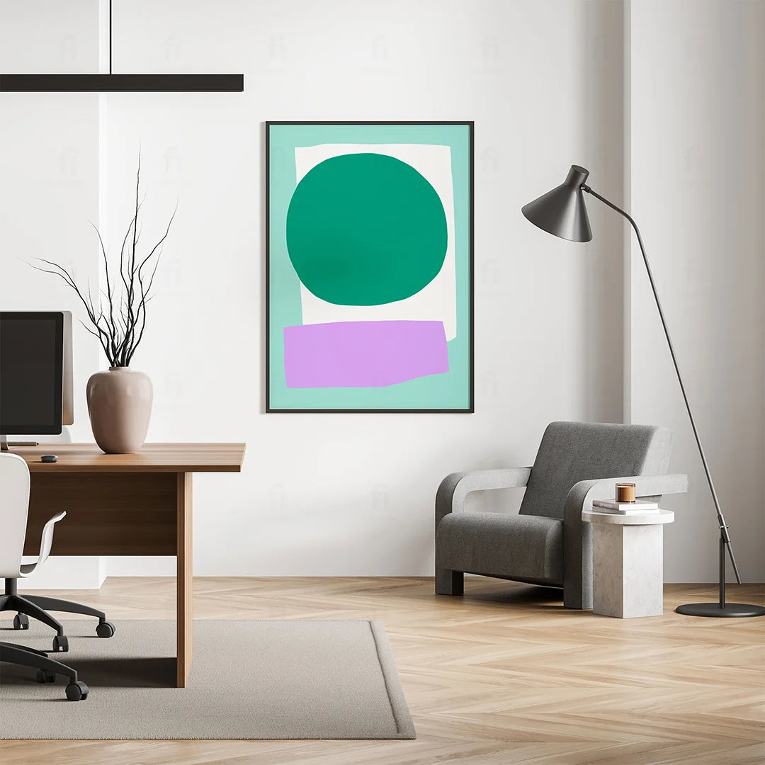 Green Abstract Form Poster