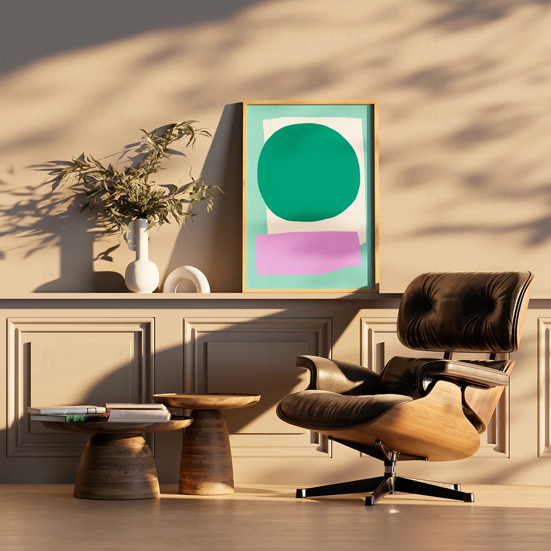 Green Abstract Form Poster