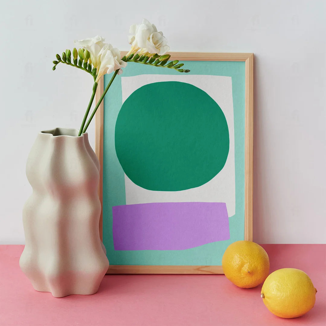 Green Abstract Form Poster