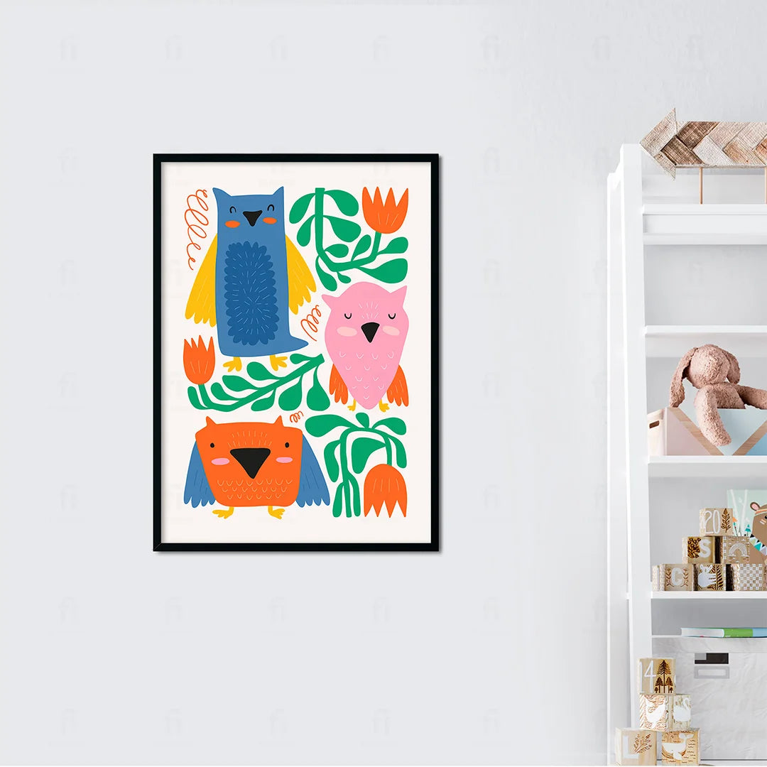 Colorful Owls