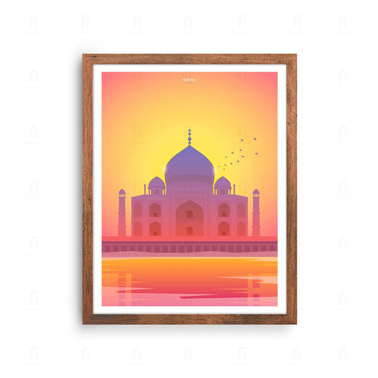 Poster India, Taj Mahal 