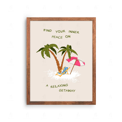 Poster Relaxation under the palm trees 