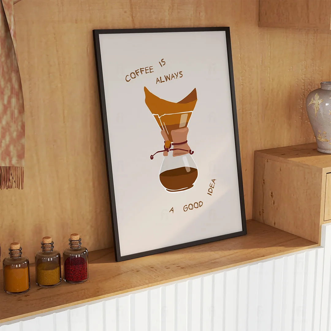 Poster Coffee is always a good idea 