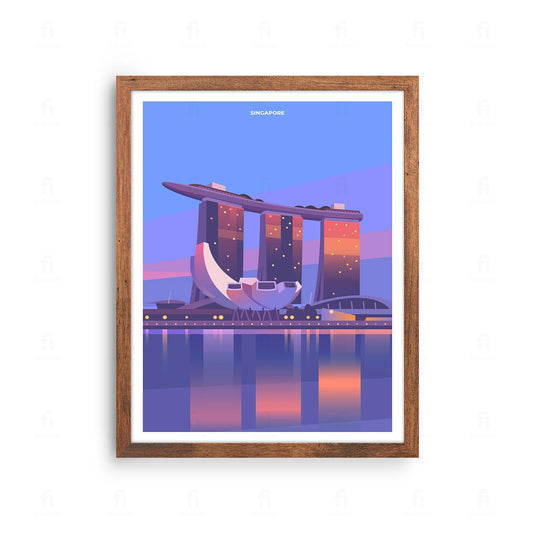 Odkryj futurystyczne "Ogrody nad Zatoką". Grafika z Singapuru to idealna dekoracja dla miłośników nowoczesnej architektury i egzotycznych podróży. Zobacz!
