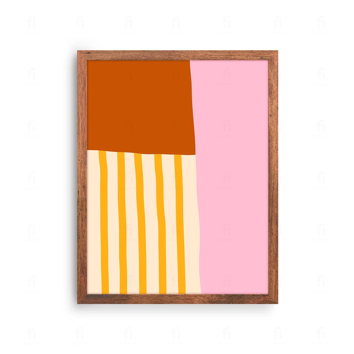 Poster Colorful Minimalism Orange and Pink 