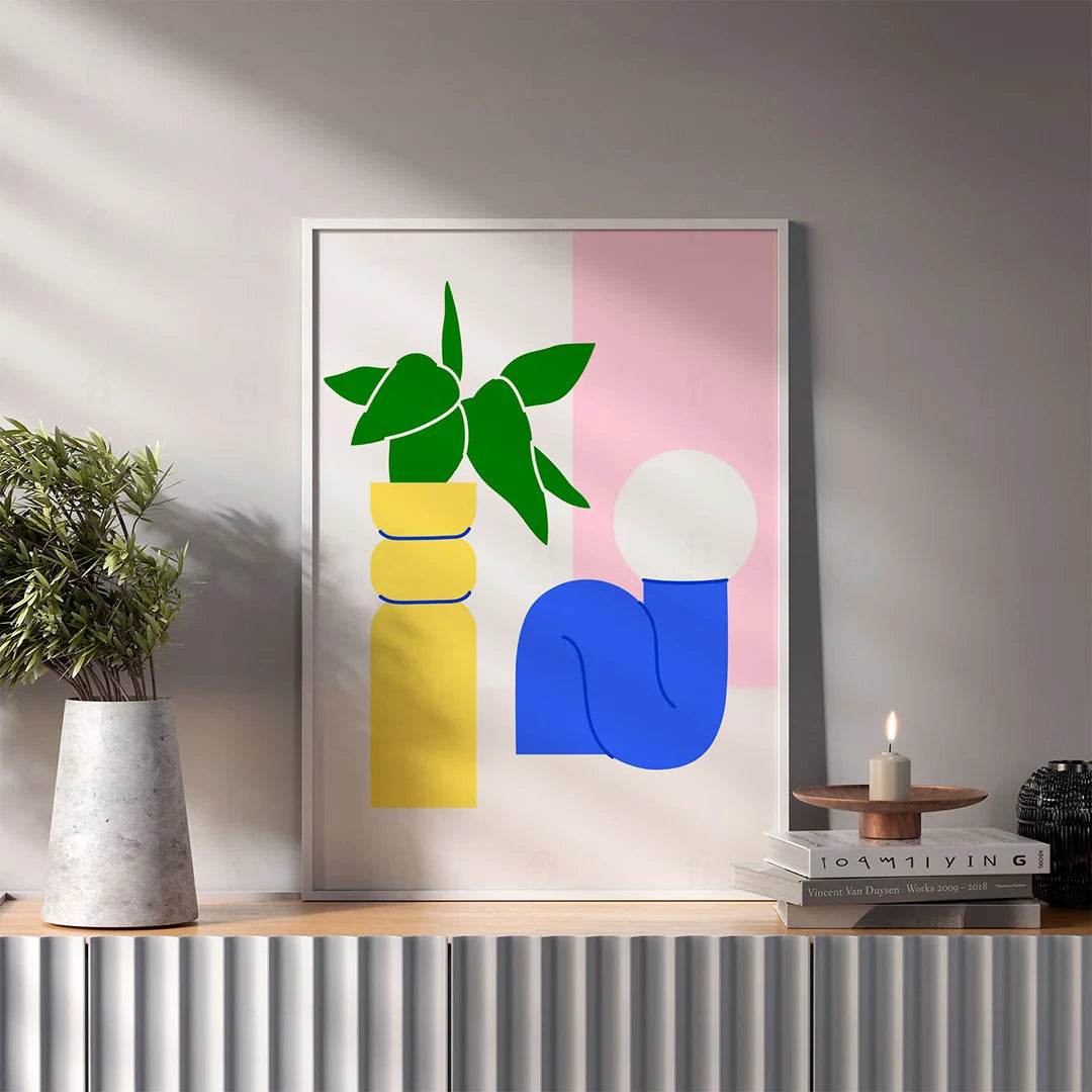 Geometric Plant Poster 