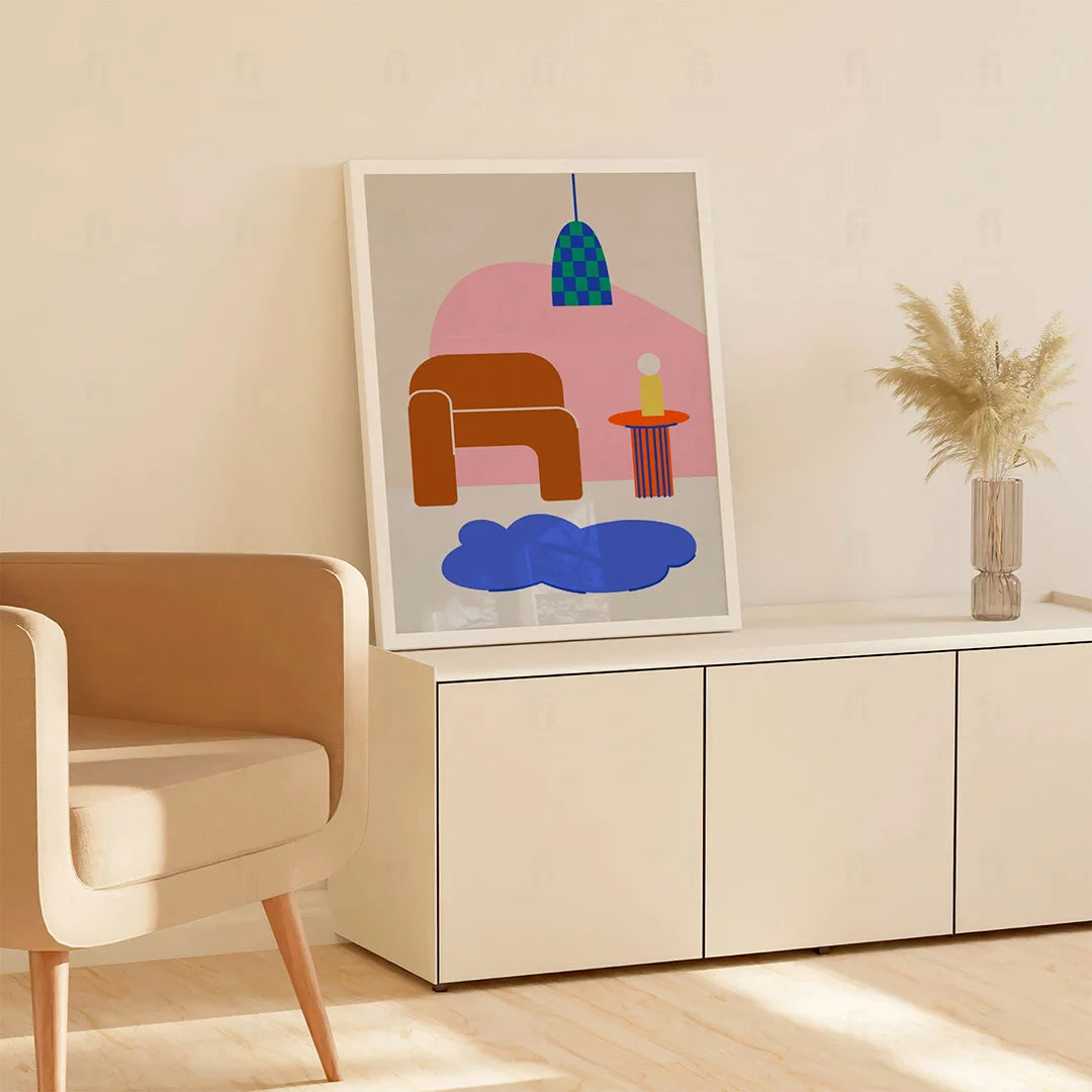 Modern Living Room Poster 