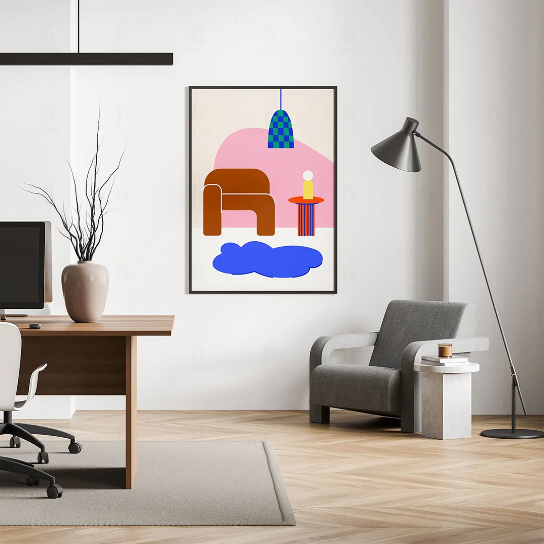 Modern Living Room Poster 