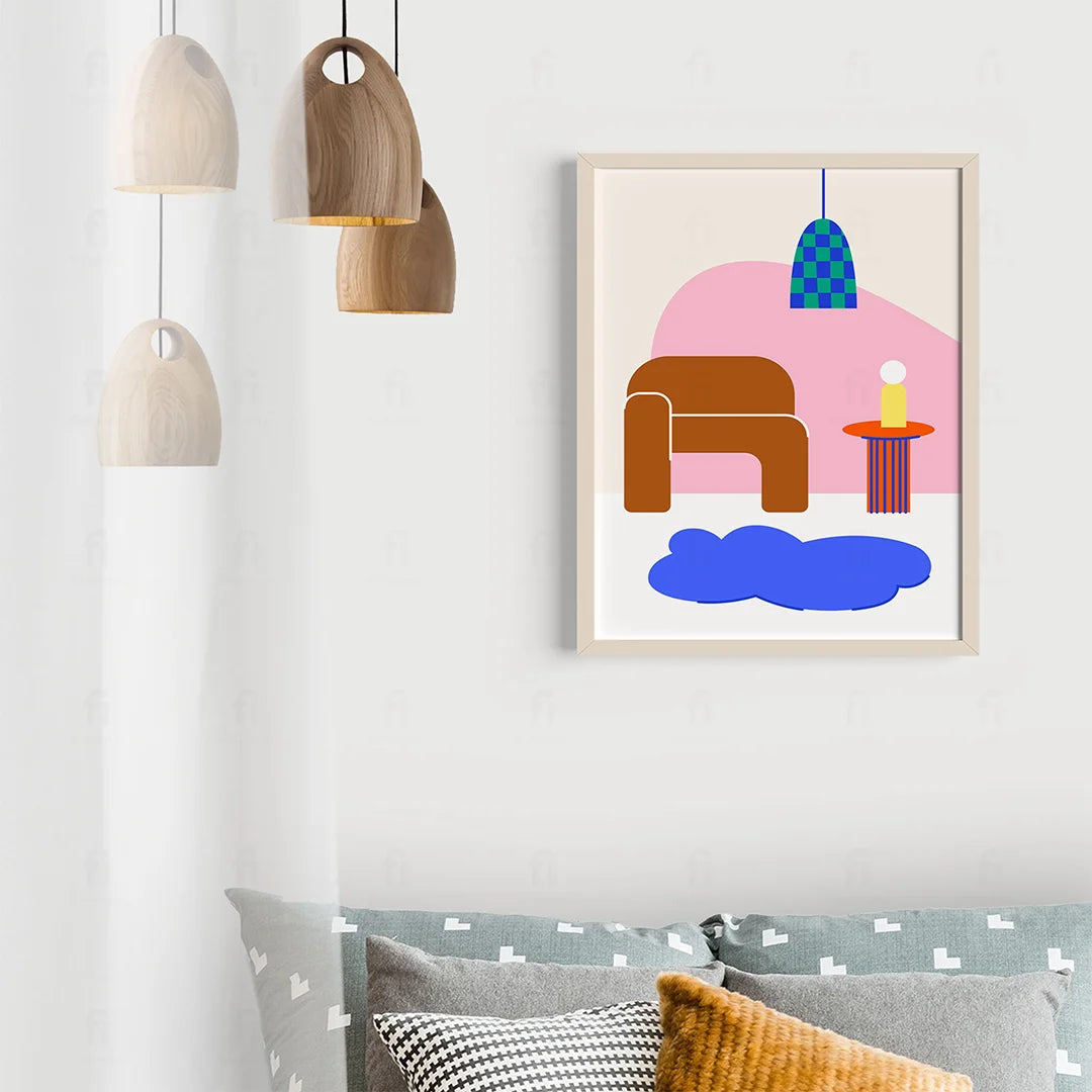 Modern Living Room Poster 