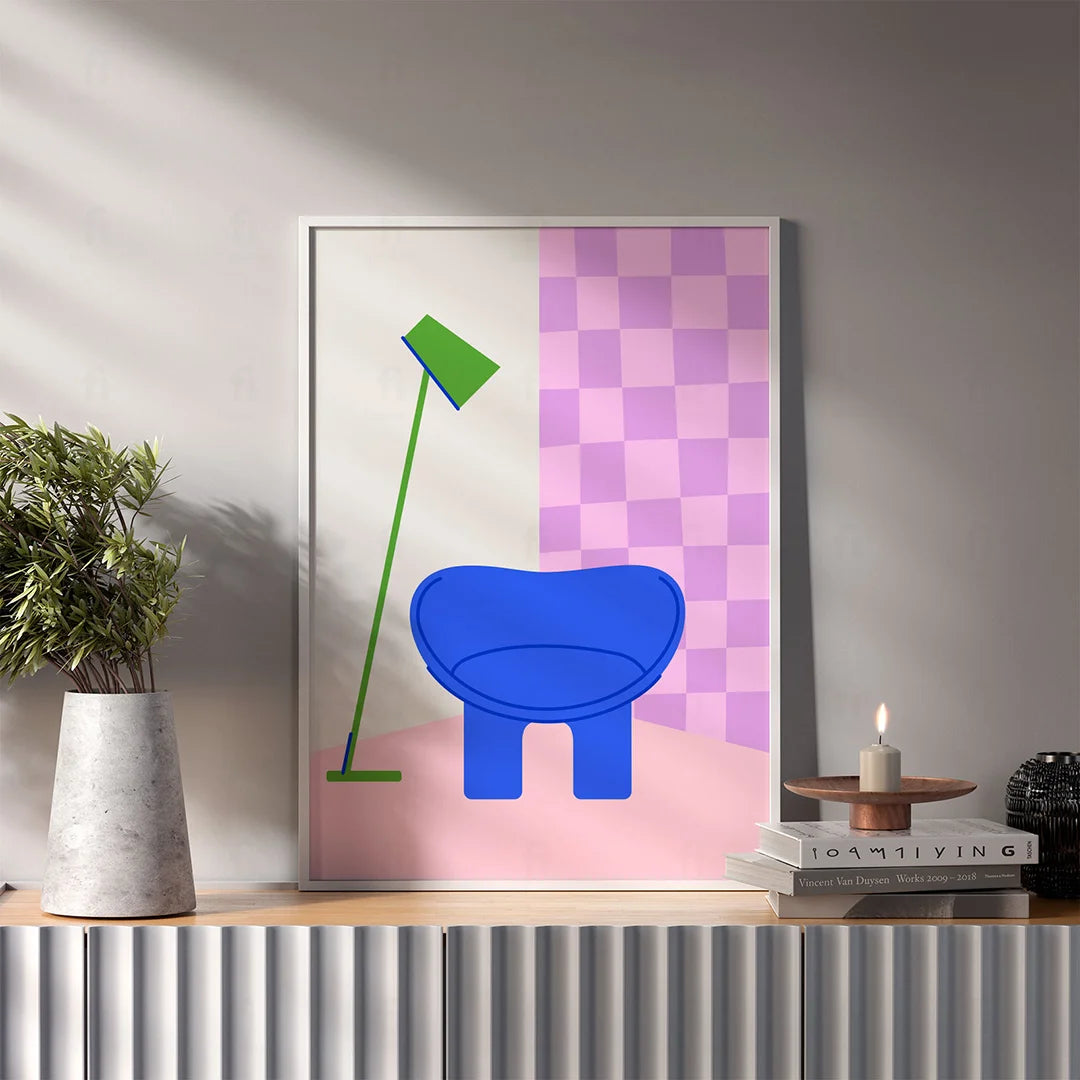 Poster Modern Armchair with Lamp 