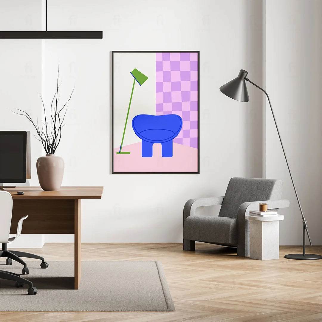 Poster Modern Armchair with Lamp 