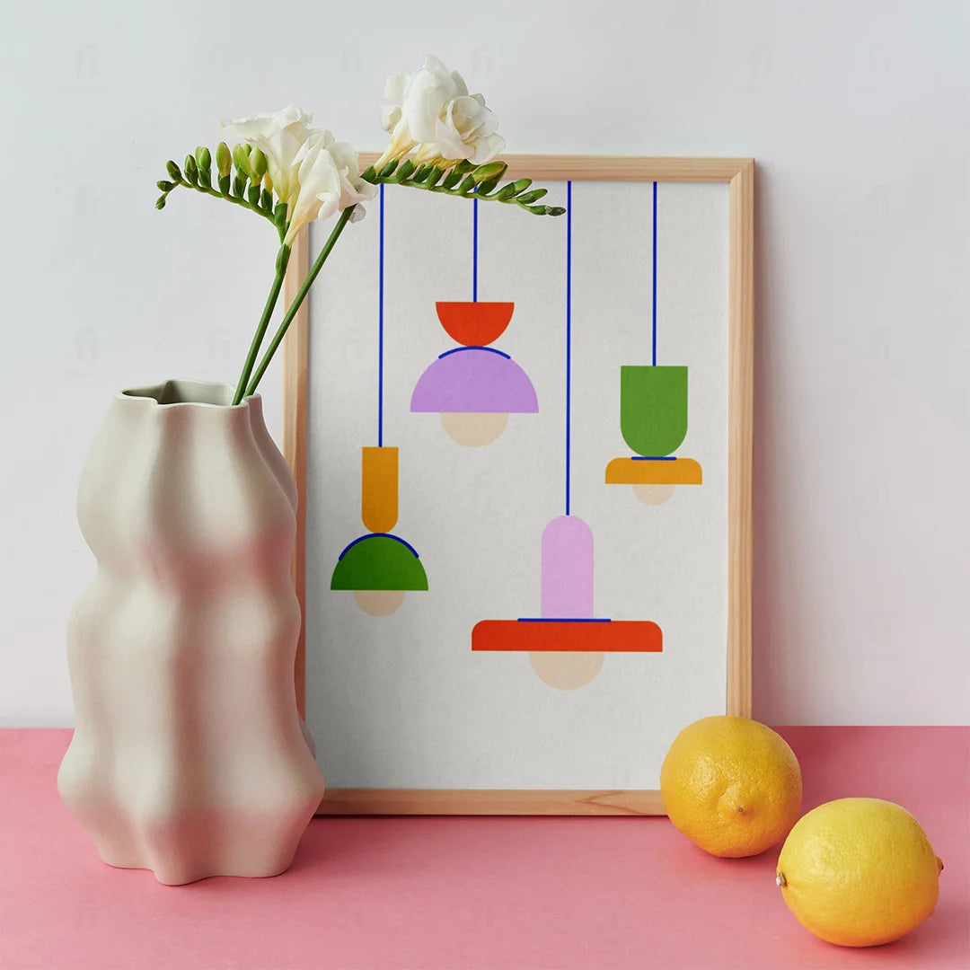 Poster Colorful Hanging Lamps 