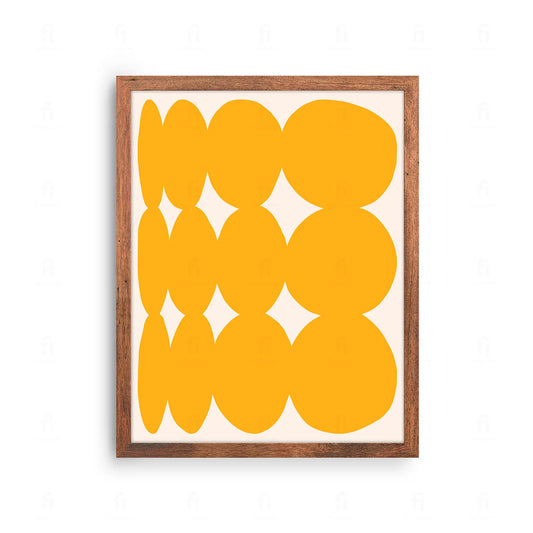 Orange Abstract Shapes Poster 