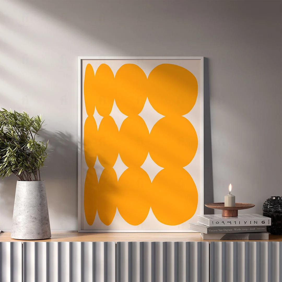 Orange Abstract Shapes Poster 