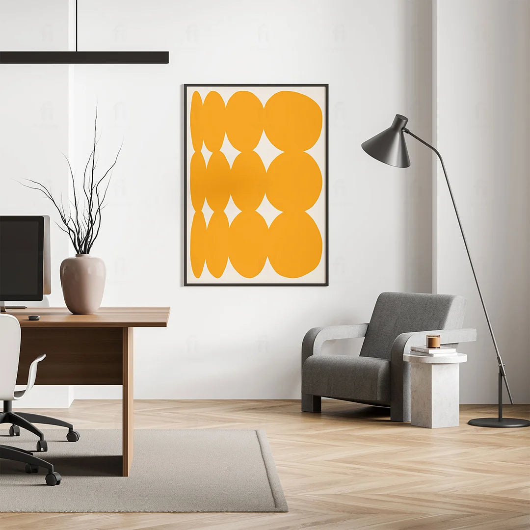 Orange Abstract Shapes Poster 