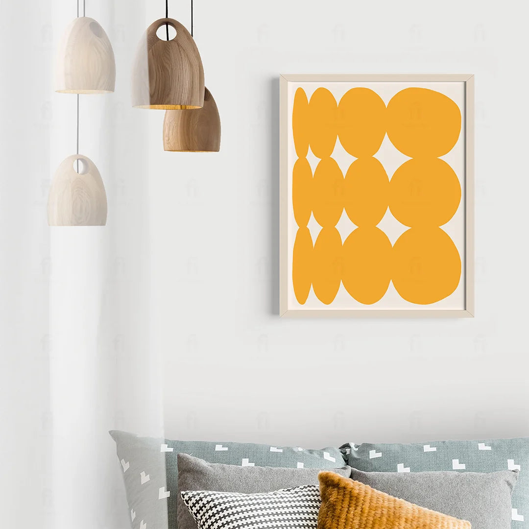 Orange Abstract Shapes Poster 