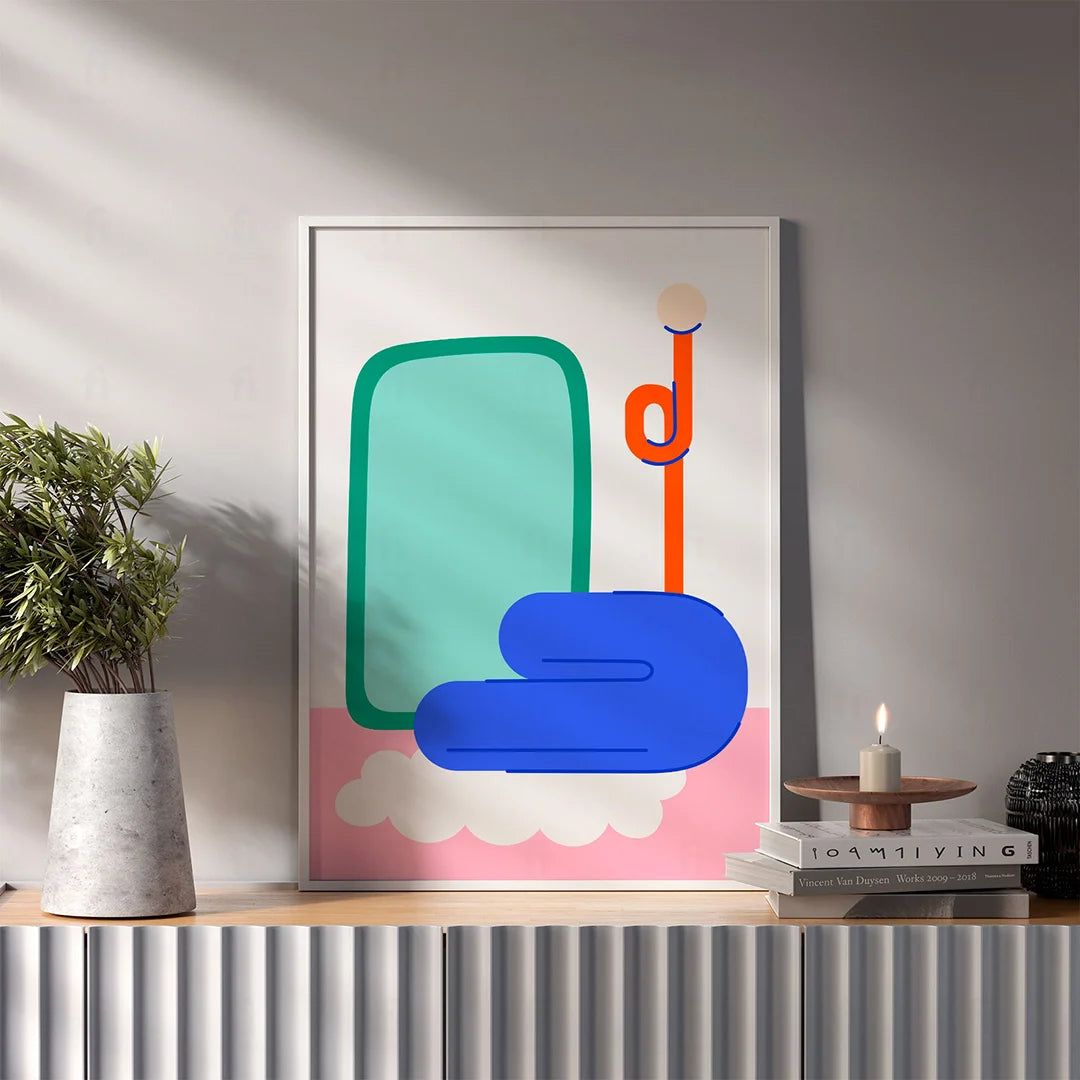 Designer Lamp and Sofa Poster 