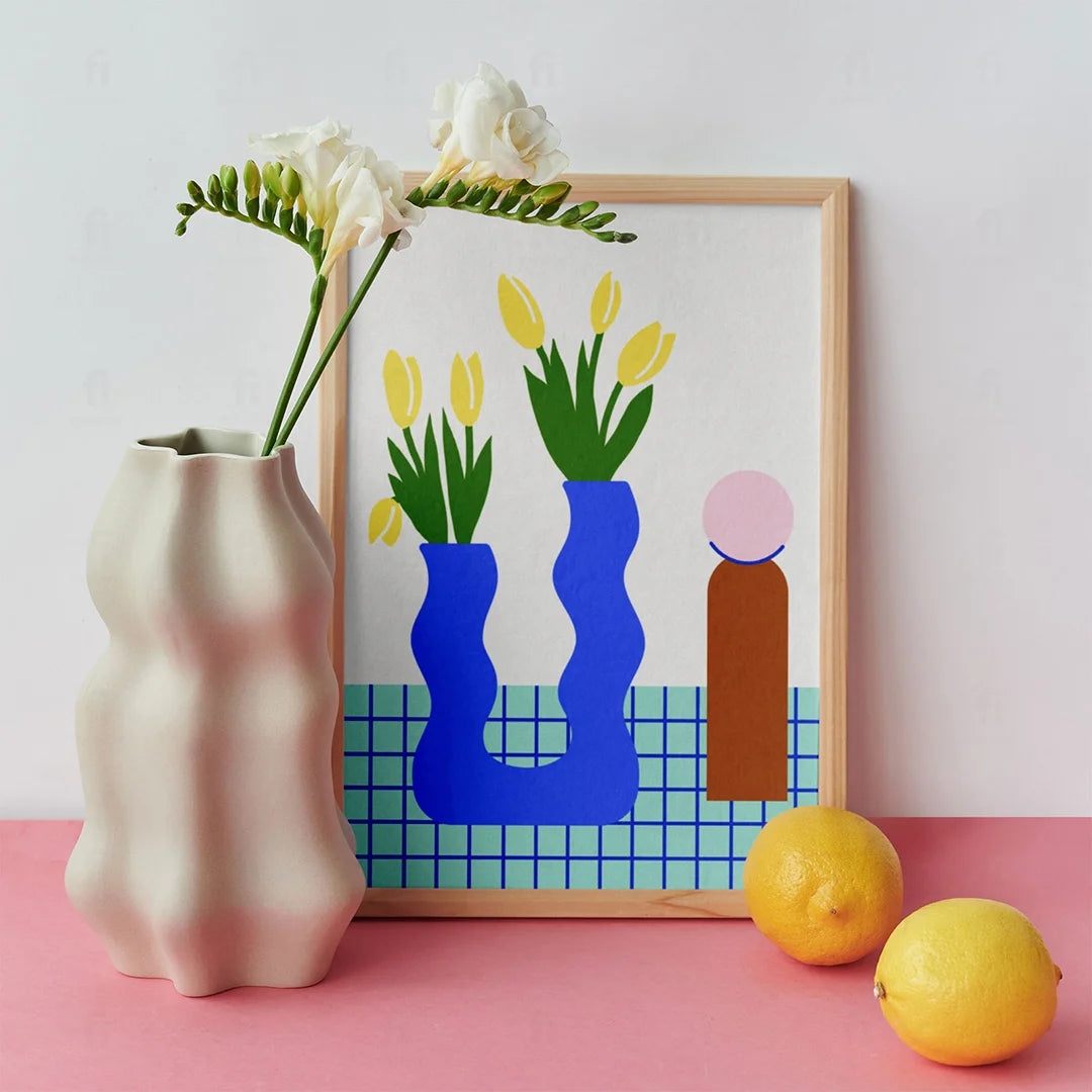 Tulips in a Modern Vase Poster 