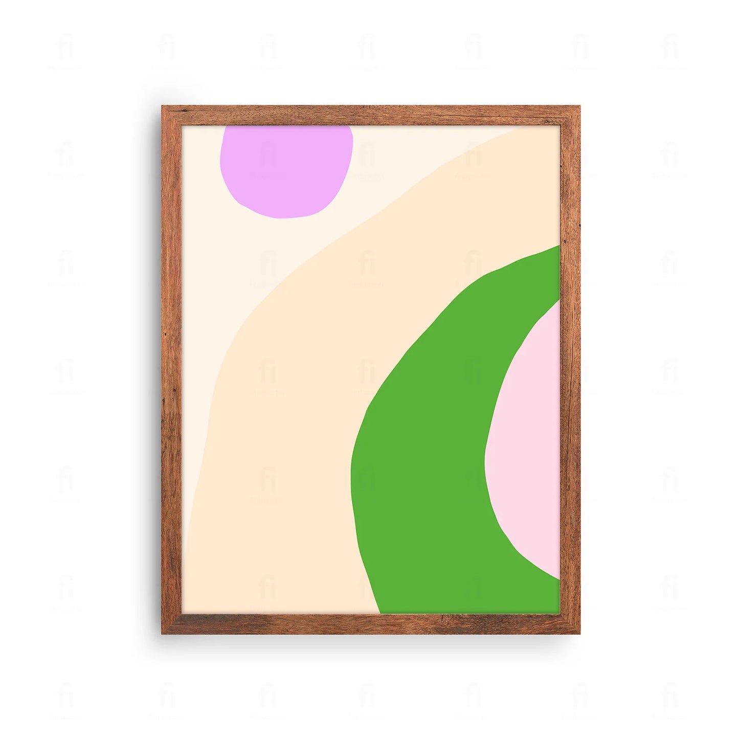 Green and Pink Shapes Poster 