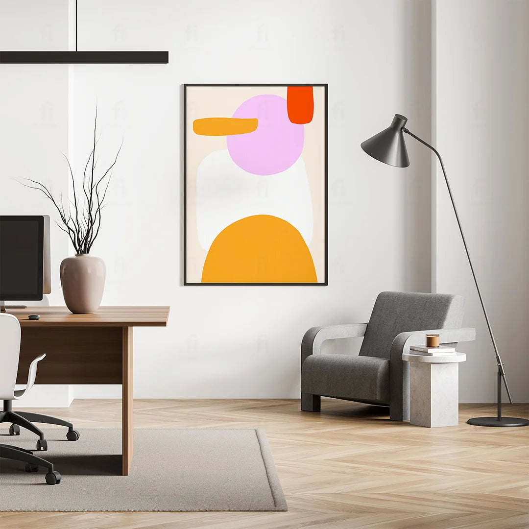 Abstract Shapes in Vivid Colors Poster 