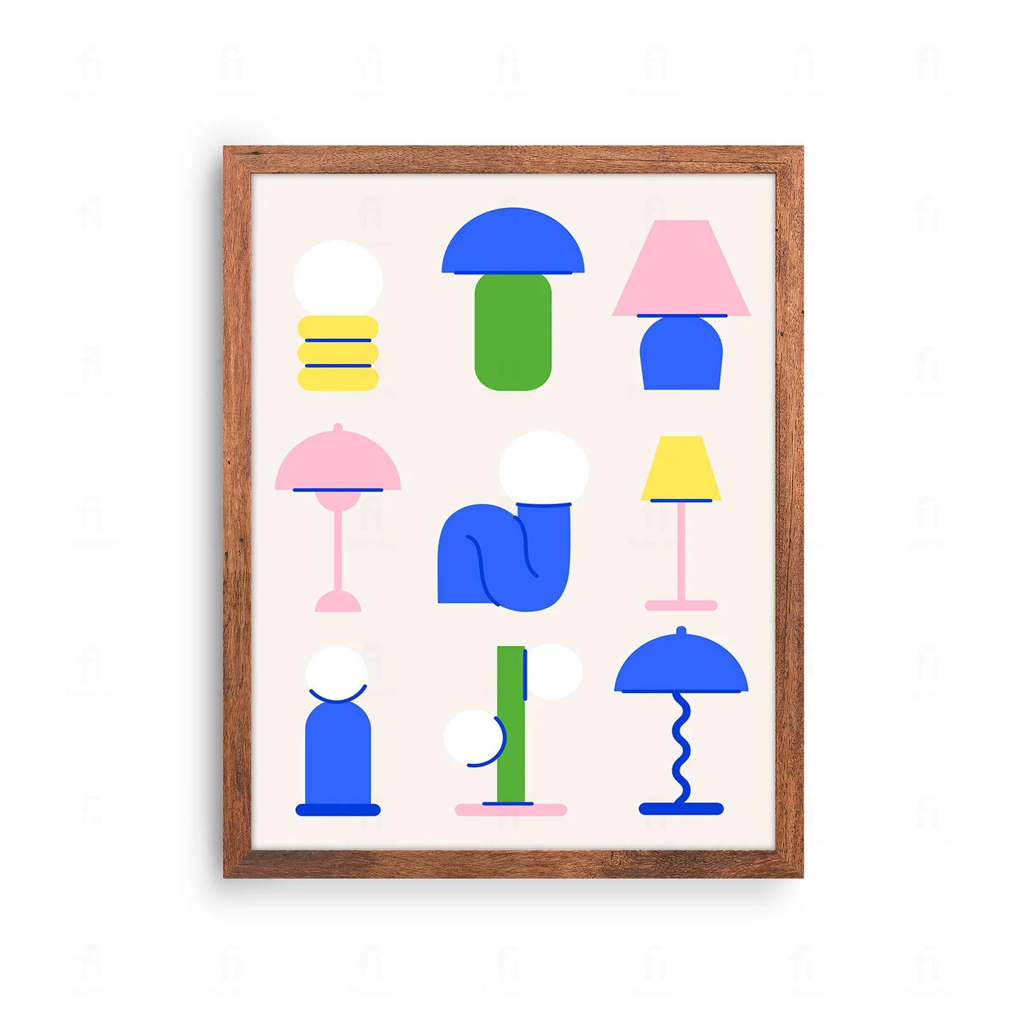 Poster Collection of Scandinavian Style Lamps 