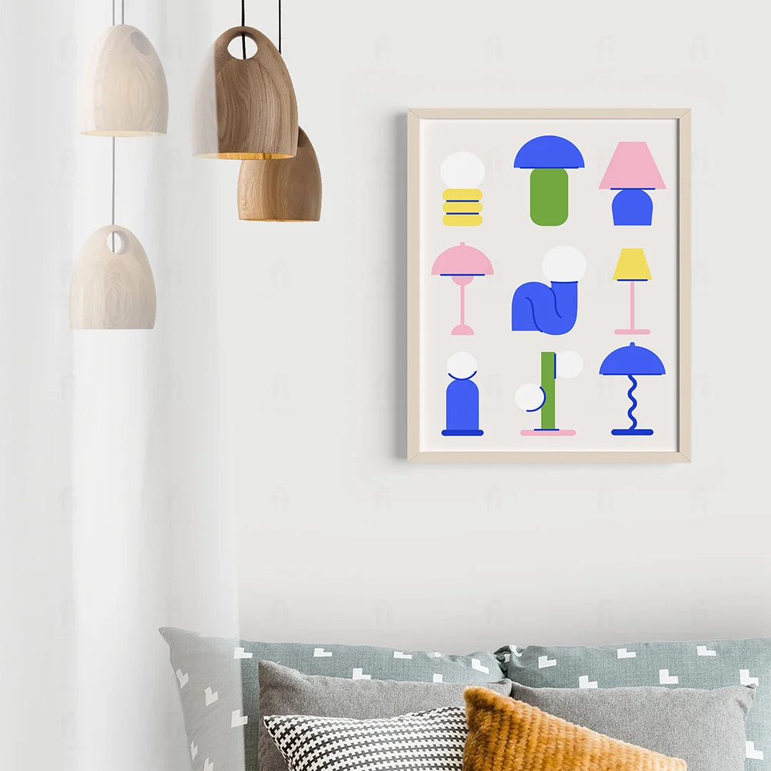 Poster Collection of Scandinavian Style Lamps 