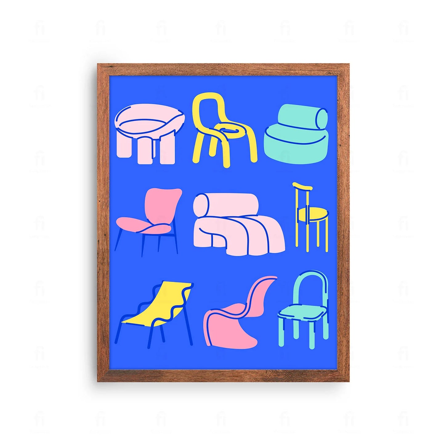 Poster Collection of Contemporary Chairs 