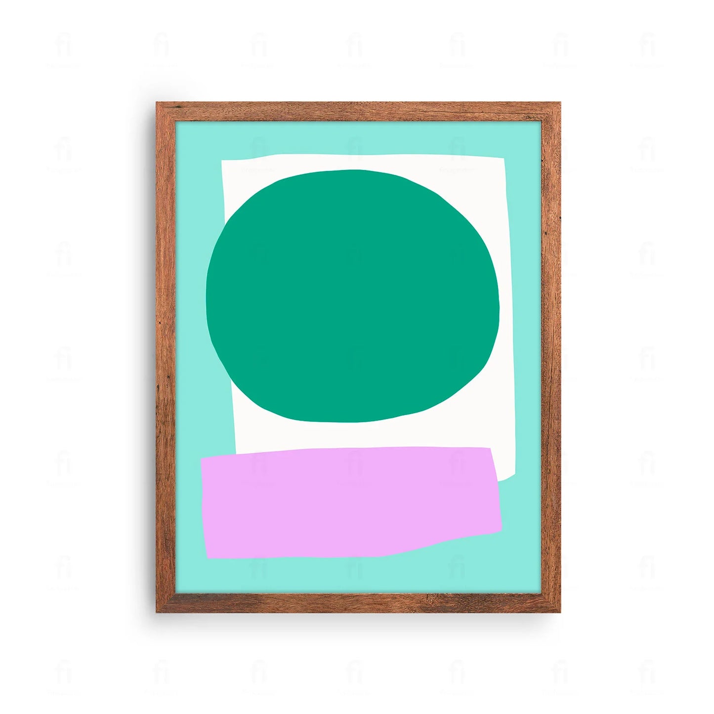 Green Abstract Form Poster 